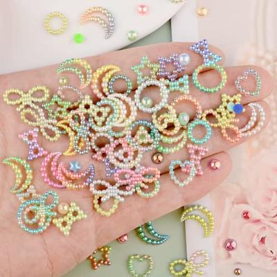 100pcs 3D Acrylic Camellias Flower Nail Art Decoration Clear