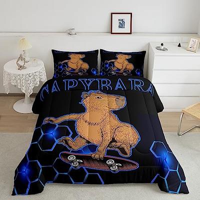 jejeloiu Capybara Bedding Set Blue Honeycomb Comforter Set for Kids Boys  Girls Teens Room Decor Geometrical Comforter Queen Size Cool Capybara Print  Black Blue Duvet Set 3Pcs - Yahoo Shopping