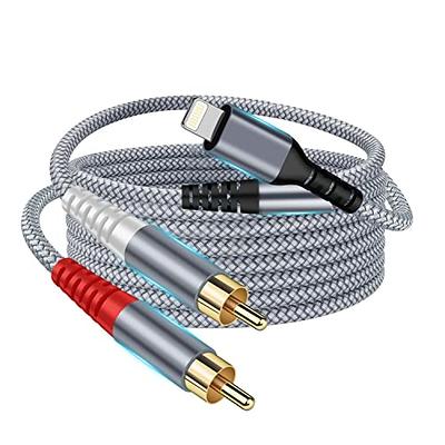 Subwoofer Cable 1 RCA Male to 2 RCA Male Audiophile Audio for Home Theater-  Red