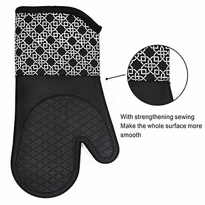 Silicone Oven Mitts And Pot Holders Set Extra Long Heat - Temu