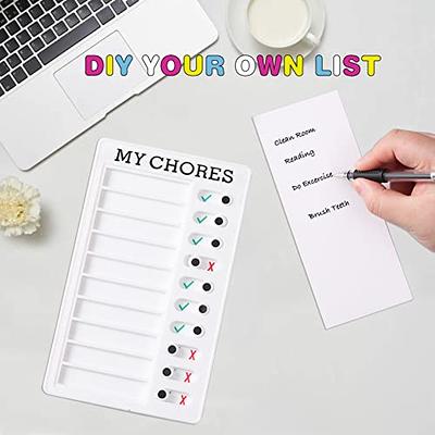 Leitee 2 Pieces Chore Chart for Kids Adults Checklist Board Detachable  Message Board to Do List