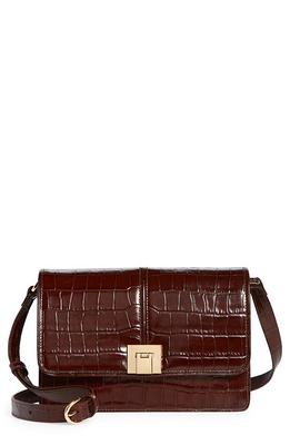 Alexander McQueen The Short Story Burgundy Croc Print Leather