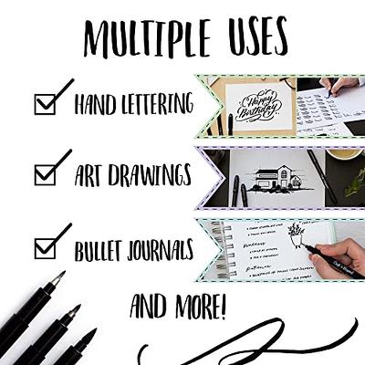 MISULOVE Hand Lettering Pens, Calligraphy Pens, Brush Markers Set, Soft and  Hard Tip, 4 Size(6 Pack) for Beginners Writing, Art Drawings, Journaling