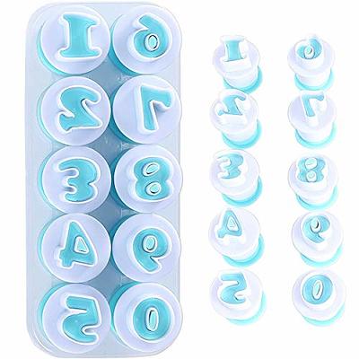 Fondant Letter Cutters, Alphabet Letter Numbers Cookie Stamp Impress  Cookie Mold