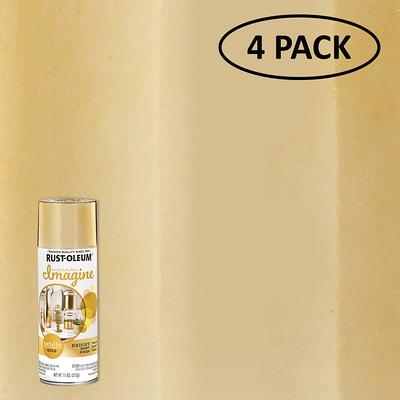 Rust-Oleum Imagine 4-Pack Gloss Metallic Gold Metallic Spray Paint (NET WT.  11-oz ) in the Spray Paint department at