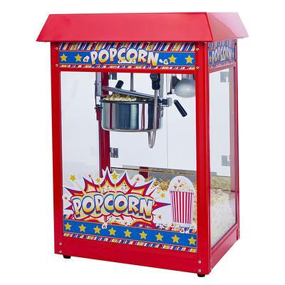 Superior Popcorn Company Movie Night Popcorn Popper Machine with Cart (8 oz, Red)