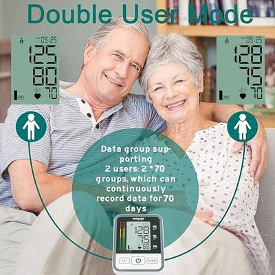 Blood Pressure Monitor Upper Arm Automatic Digital BP Monitor Large Cuff  8.66-16.5, 2 Users 180 Memory Large Display, Irregular Heart Rate