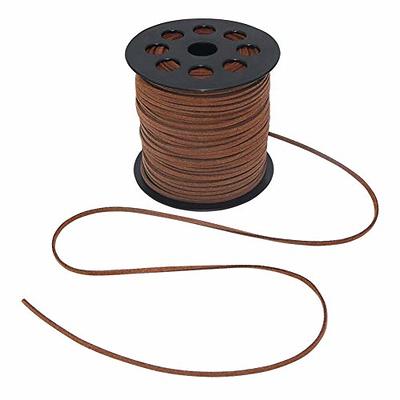 Tenn Well Leather String, 100 Yards 2.6mm Flat Suede Cord, Faux