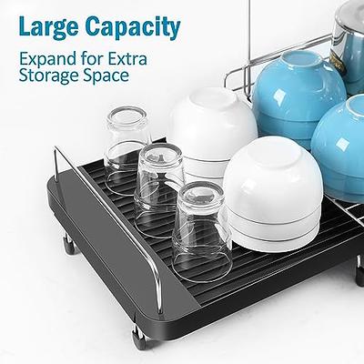 Godboat Dish Drying Rack with Drainboard, 2-Tier Dish Racks for Kitchen  Counter, Dish Drainer Set with Utensils Holder, Large Capacity Dish  Strainers with Extra Drying Mat (Black) - Yahoo Shopping