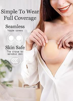 Niidor Nipple Covers, Reusable Adhesive Silicone Nipple Covers Stickers Pasties  Bras for Women, Breast Petals with Travel Case, Milky - Yahoo Shopping