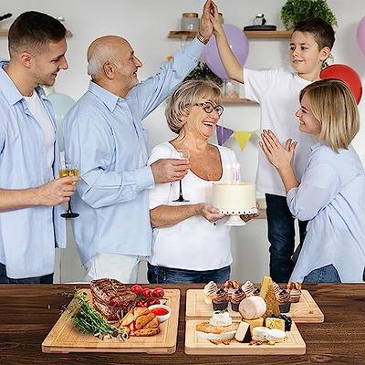 American Atelier's Acacia Wood Cutting Board with Metal Accent | Large  Chopping Board | Serving Tray for Cheese, Meats, Charcuterie Boards |  15.82” x