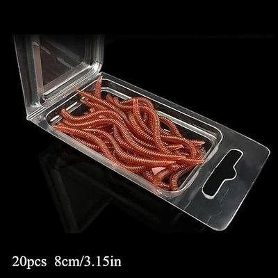 OriGlam 20pcs Bass Fishing Worms, Soft Plastic Worms, Drop Shot