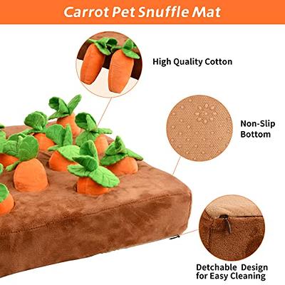 EQWLJWE 12 Squeaky Carrots Enrichment Dog Puzzle Toys, Hide and Seek Carrot  Farm Dog Toys, 13''x13'' Carrot Patch Dog Snuffle Toy for Small Medium and