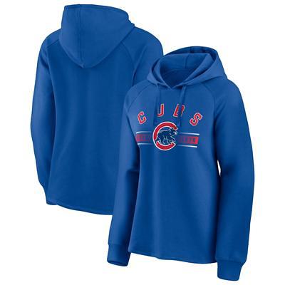 Chicago Cubs Sweatshirt Medium Blue Red Hoodie Sweater Pocket Stretch Logo  Mens