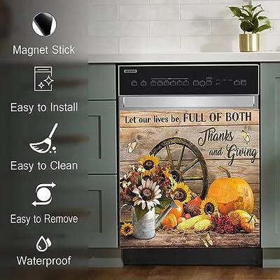 Dishwasher Magnet Cover Fall Pumpkin Boho Dishwasher Magnets Decorative  Cover Fridge Skins 23 x 26 Inch