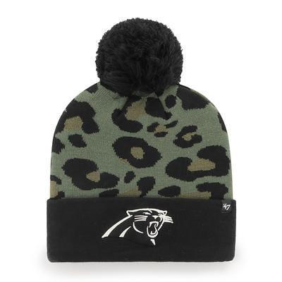 New Era Carolina Panthers Blue Patch Cuffed Knit Hat with Pom