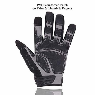 Mens Reinforced Palm Work Gloves Large