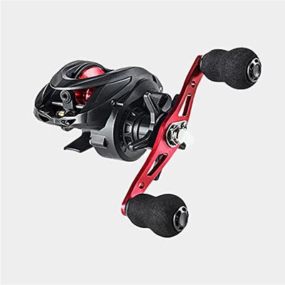  Conskyee Spincast Fishing Reel, 3:1Ratio Mini Closed Face  Fishing Reel with Fishing Lines (Red, Right Hand) : Sports & Outdoors