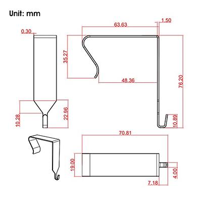 4 Pcs Universal Partition Hanger Set Office Cubicle Whiteboard