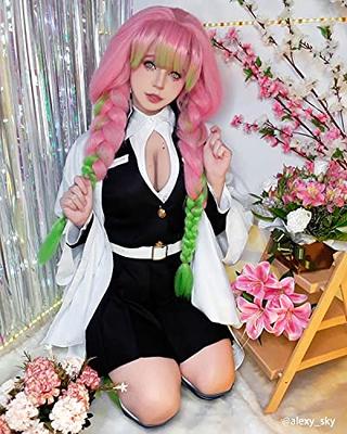 Anime Kanroji Mitsuri Cosplay Costume Cosplay Sexy Costume Femmes Robe  Noire Blanc Kimono