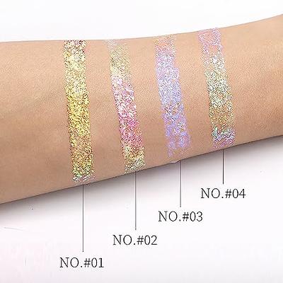 Color Changing Body Glitter, Holographic Glitter Gel for Body