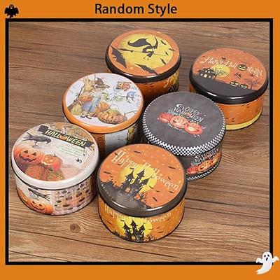 Halloween Cookie Tin with Lid Candy Tins Metal Tin Cans Round Empty  Containers Pumpkin Box Tinplate Empty Cake Tin Jewelry Box for Kitchen  Office Aromatherapy Candles Candy Storage Random Style - Yahoo