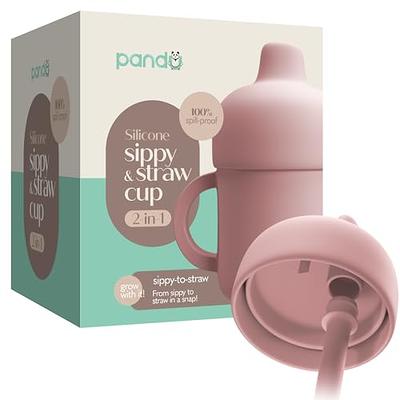 ABIDIA - Silicone Baby Training Cup with Straw Spill Proof