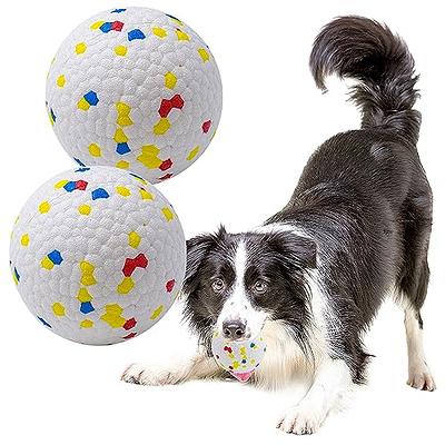 2PCS Dog Treat Ball and Non-Toxic & Durable Rubber Dog Ring Toy