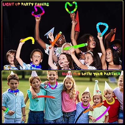 Party Favors for Kids Sensory Fidget Toys LED Light Up Pop Fidget Tubes, Large  Glow Sticks, Glow in The Dark Party Supplies