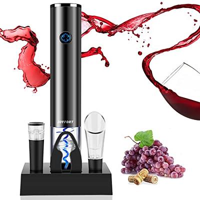 Oster® 4-in-1 Wine Kit with Rechargeable Wine Bottle Opener, Wine Pourer,  Vacuum Wine Stoppers, and Foil Cutter