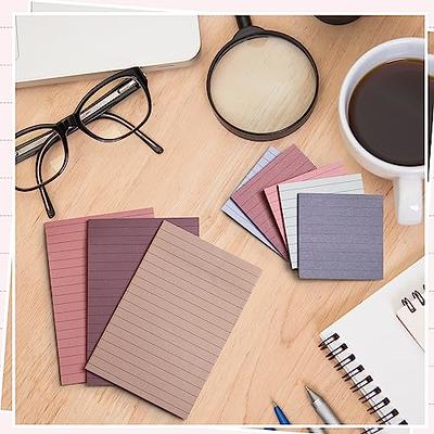 300 Sheets Lined Transparent Sticky Notes, 3x3 Inch 6 Colorful Tabs With  Line For Office College