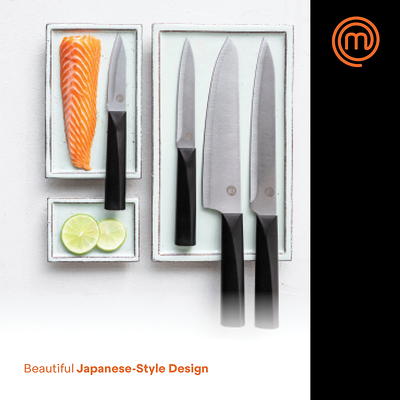 MasterChef 6-Piece Japanese Knife Set, Extra Sharp Kitchen Knives