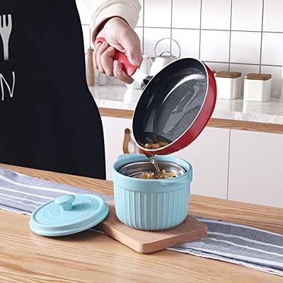 Ceramic Bacon Grease Container With Strainer 