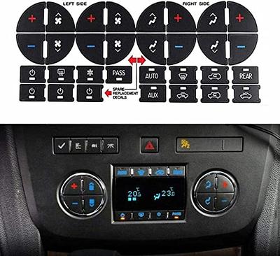 AC Dash Button Repair Kit, Car Button Decals - Best for Fixing Ruined Faded  Buttons Sticker Replacement Fits Chevrolet Models