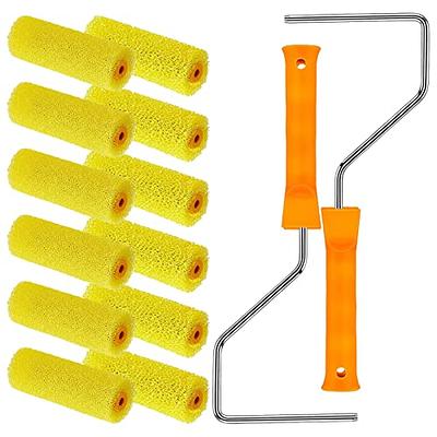 YLTOLOO 12 Pcs Textured Paint Roller Covers with 2 Frames Set, 4