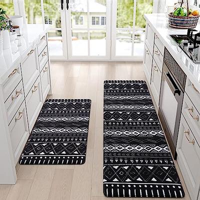 FRAMICS Boho Kitchen Rugs Set 2 Piece, Anti Fatigue Kitchen Mats for Floor,  Kitchen Rugs and