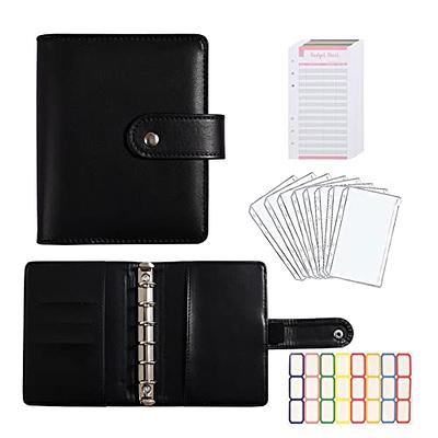1 Set Binder Notebook With Zipper Pockets Budget Sheets Smooth