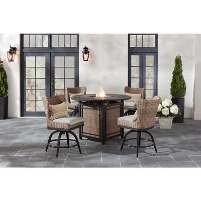 Direct Wicker Waverly 7-Piece Brown Frame Patio Set with Beige Sunbrella  Cushion(s) Included in the Patio Dining Sets department at Lowes.com