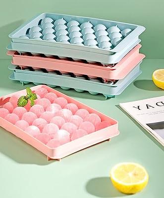 Combler Upgraded Material Ice Cube Trays for Freezer, 123X3 Pcs Mini Ice  Cube Tray with Lid and Bin, Easy Release, Pebble Ice Maker for Chilling