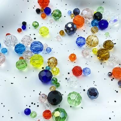 1,000 Pcs 6mm Round Crystal Faceted Plastic Acrylic Beads for Beading  Crafts