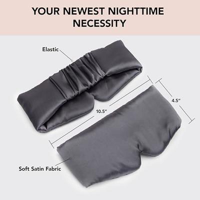 Sleep Mask  Eye Mask for Sleeping Men/Women Better Than Silk Our Luxury  Blackout Contoured Eye Masks are Comfortable - This Sleeping mask Set  Includes Carry Pouch and Ear Plugs (No Scent)