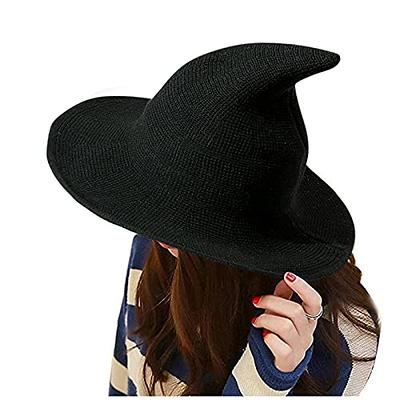 Sun Hats Women Cap Women Costume Warm Hat Foldable Summer Large-Brim Witch  Crochet Baseball Knit (Black, One Size) - Yahoo Shopping