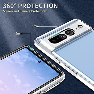 For Google Pixel 7A Case, Slim Clear Silicone Gel Phone Cover + Screen  Protector