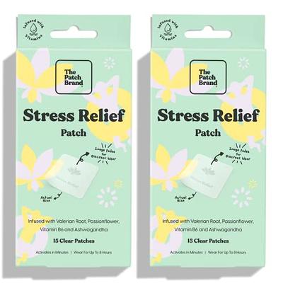 THE PATCH BRAND: Stress Relief Vitamin Patch, 15 each. Paraben Free