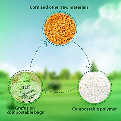 AYOTEE 100% Compostable Trash Bags, Small Compost Bags 1.3 Gallon