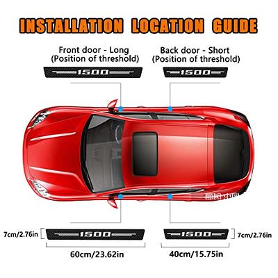 4PCS Car Door Sill Protector,Car Door Edge Guards Carbon Fiber Threshold  Anti-Scratch Sticker Protection Universal Car Interior Accessories