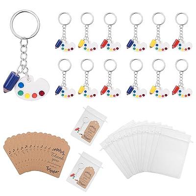 CONTINUELOVE 12 Sets Art Paint Party Favors Art Painting keychains