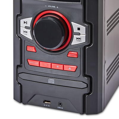 onn. Portable Bluetooth CD Boombox with Digital FM Radio