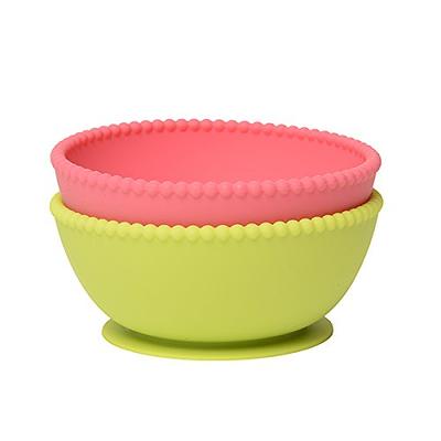 WeeSprout Suction Plates with Lids for Babies & Toddlers - 100% Silicone, Plates Stay Put with Suction Feature, Divided Design, Microwave, Dishwasher