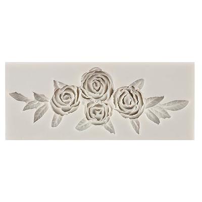 Sijiangmold Rose Wreath Flower Bouquet Leaves Fondant Molds